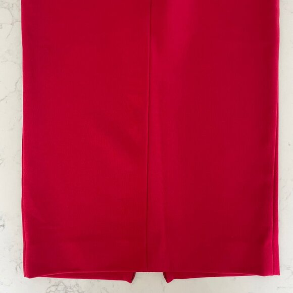 Diane von Furstenberg Samara Tailor JSY Designer Fitted Pencil Midi Skirt Red 4 - Picture 3 of 14